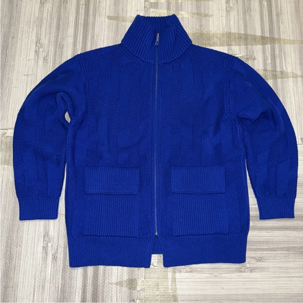 ❌SOLD ❌Hermes Women's Blue Cardigan Sweater